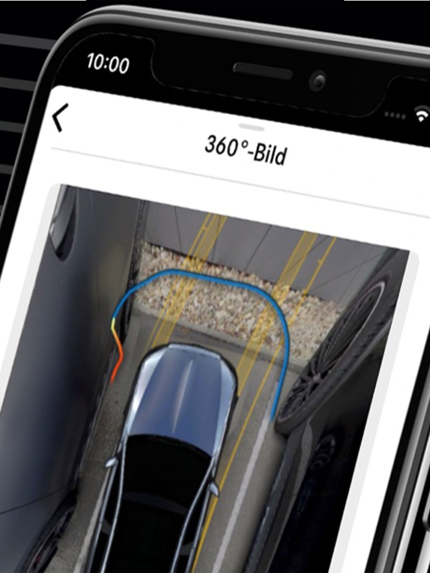 Aplikacja Mercedes-Benz na ekranie smartfona.
