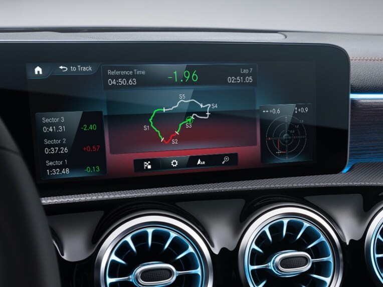AMG TRACK PACE na wyświetlaczu Twojego Mercedes-Benz.