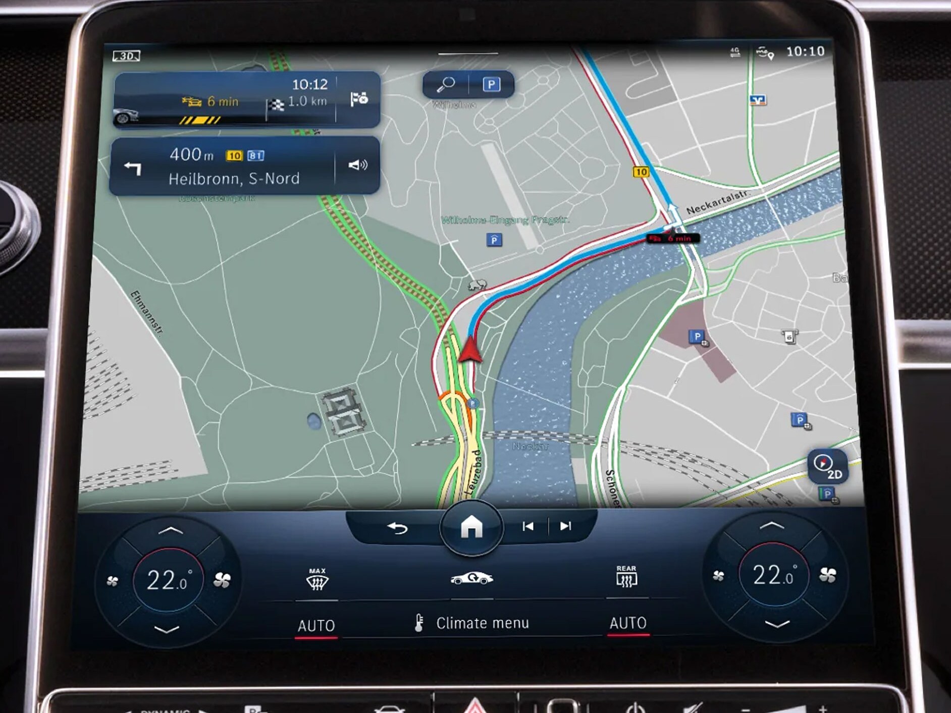 Przykładowy obraz przedstawiający funkcję Live Traffic Information.