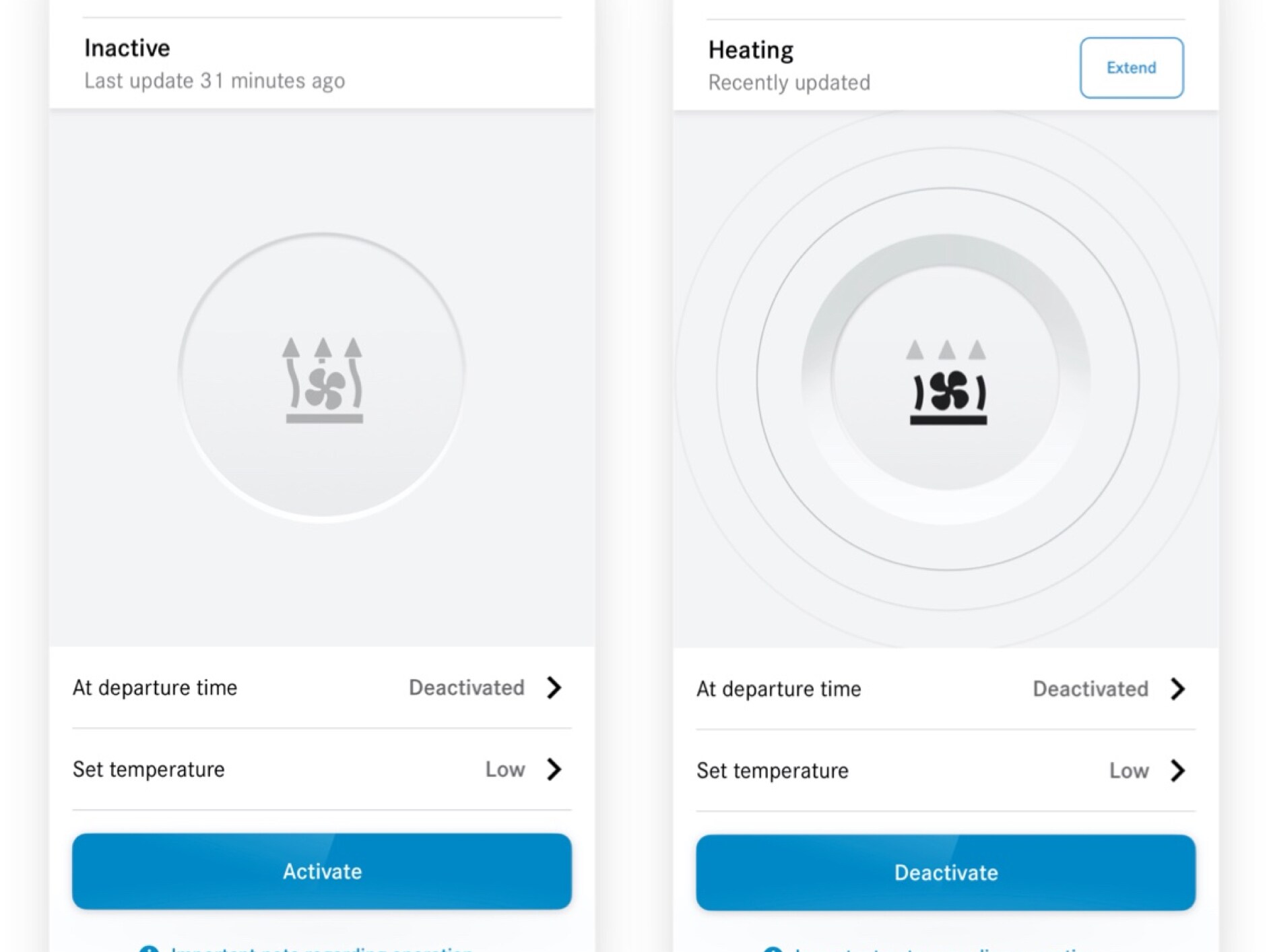 Przykładowy obraz przedstawiający funkcję Programowanie klimatyzacji wstępnej.