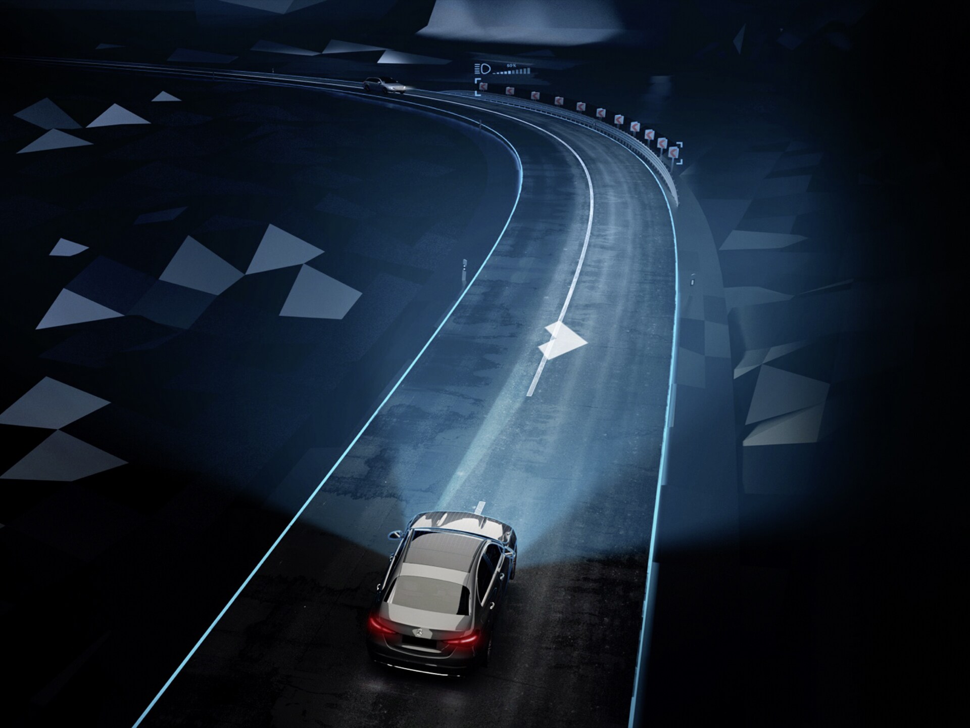 Reflektory DIGITIAL LIGHT od Mercedes-Benz.