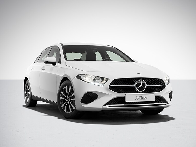 Nadwozie limuzyny Klasy A od Mercedes-Benz z wyposażeniem standardowym.