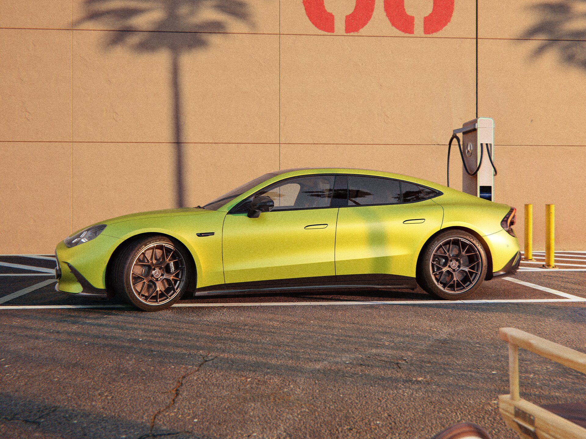 Ładowanie nowego Mercedes-AMG GT 4-Door Coupé.