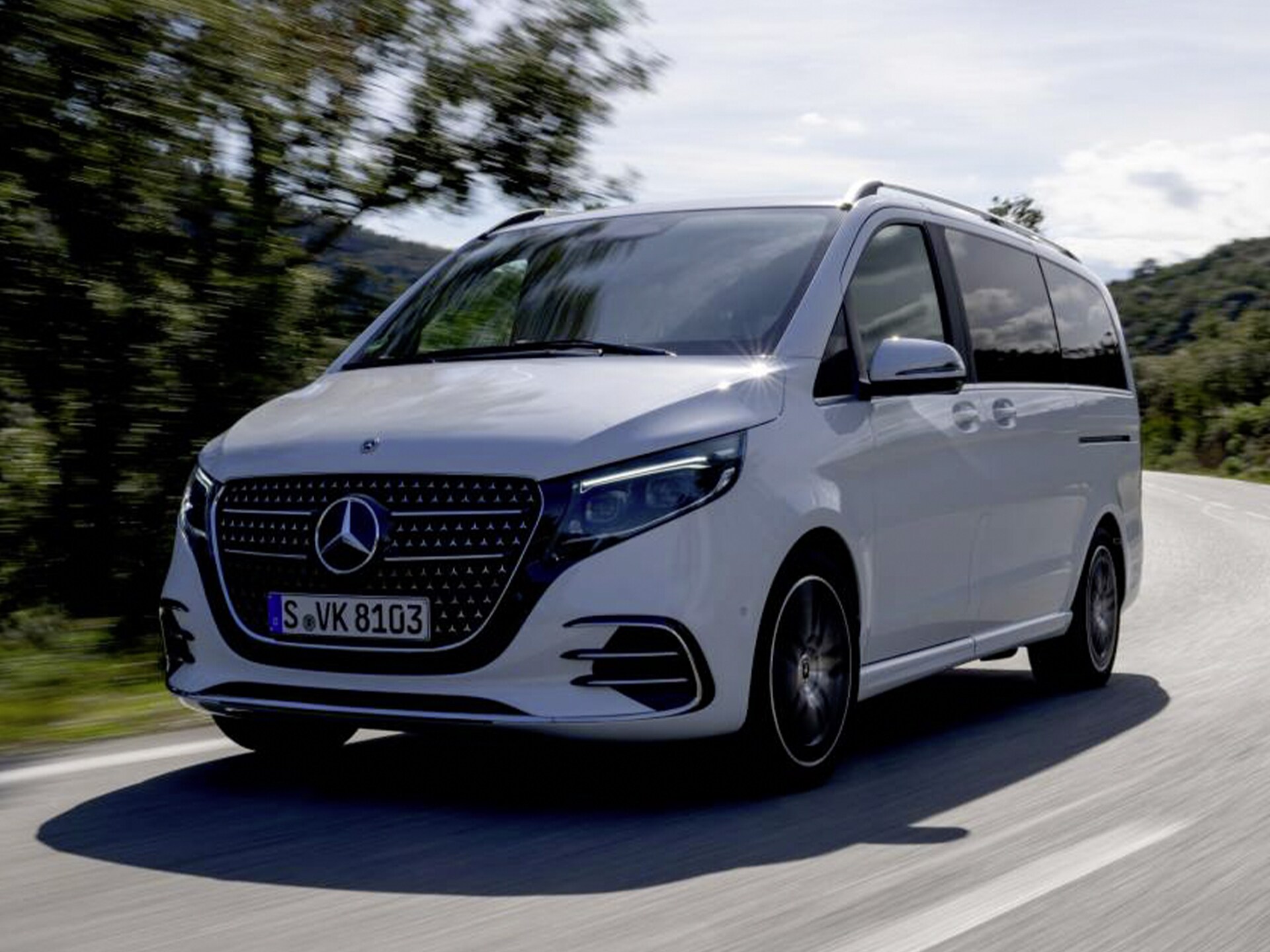 Wygląd zewnętrzny minivana Mercedes-Benz Klasy V.