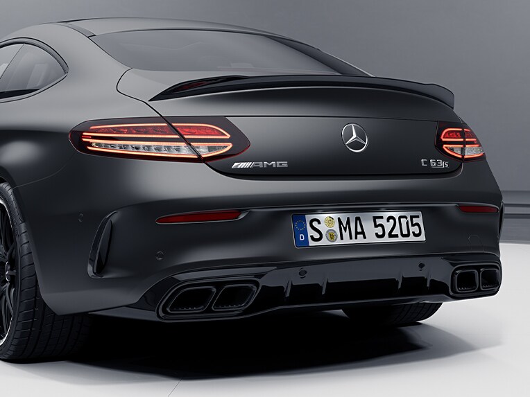 Coupé Klasy C od Mercdes-AMG z pakietem aerodynamicznym AMG.