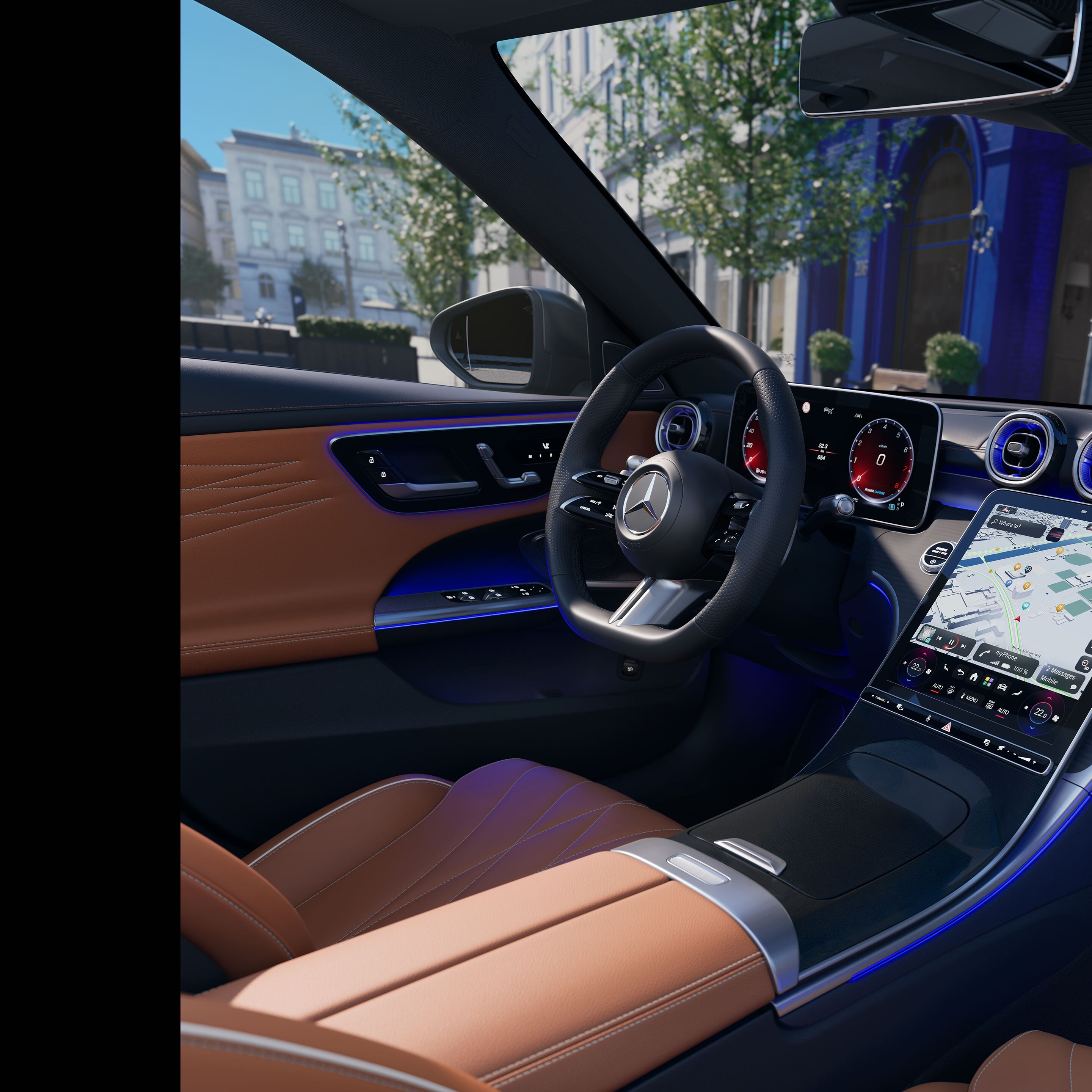 Wnętrze nowej Mercedes-Benz Klasy C Limuzyny