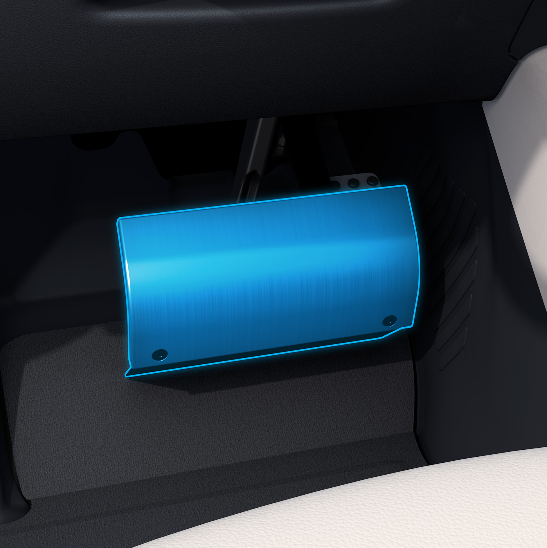 Osłona pedału | Układy wspomagania jazdy | Mercedes-Benz Widok szczegółowy osłony pedału w połączeniu z pojazdem przystosowanym dla osób z niepełnosprawnością.