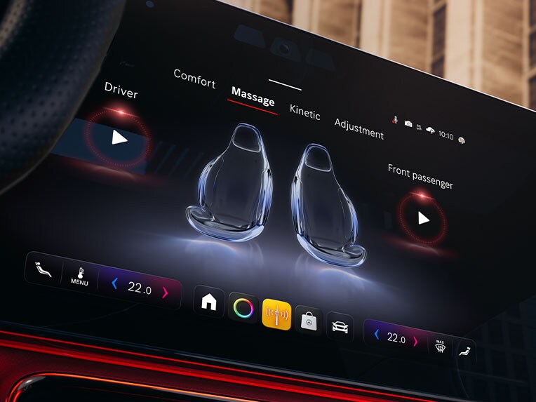 Digital Extra: funkcja masażu z przodu w nowym CLA Mercedes-Benz.