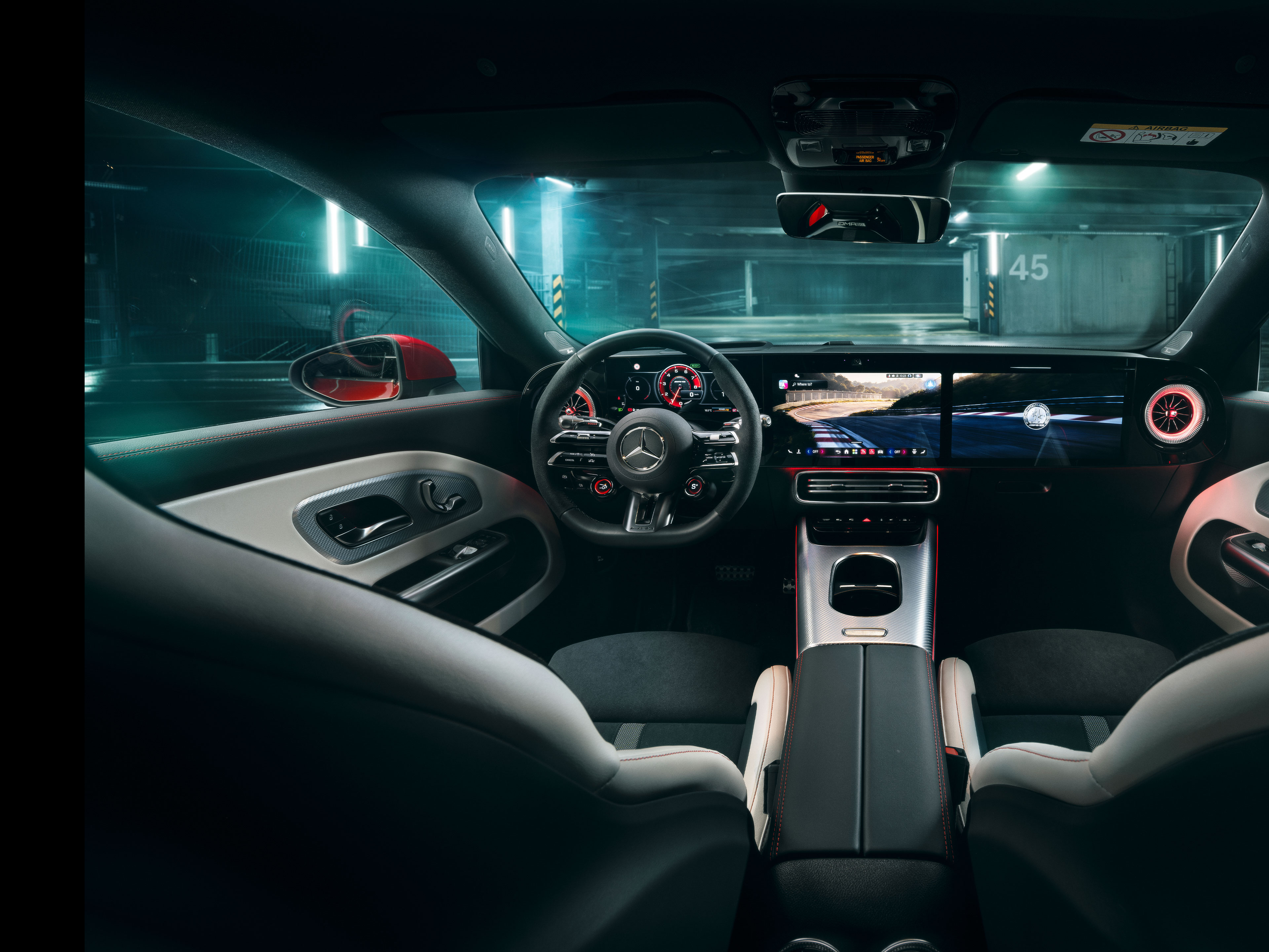 Wnętrze | CLA Shooting Brake | Mercedes-AMG Wnętrze zupełnie nowego Mercedes-AMG CLA 45 4MATIC+ Shooting Brake electric.