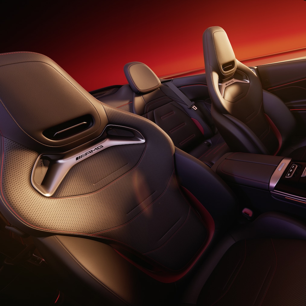 Fotele AMG Performance w modelu Mercedes-AMG CLE 53 4MATIC+ Cabriolet.