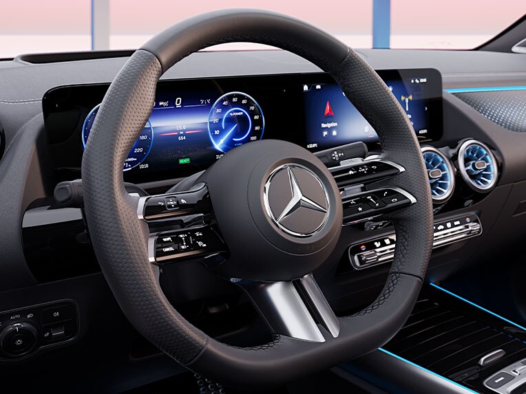 Nowa kierownica nowego EQA marki Mercedes-Benz.