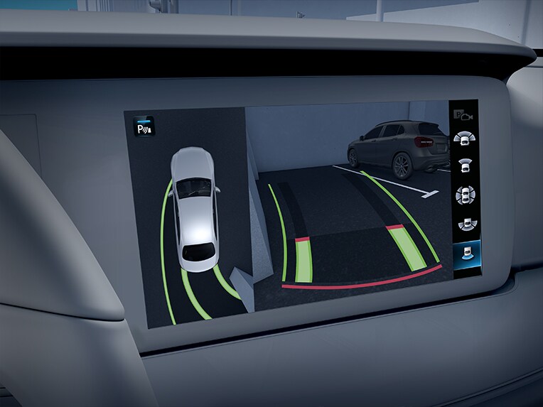 Pakiet parkowania z kamerą 360° w nowym SUV EQE Mercedes-Benz w ???
