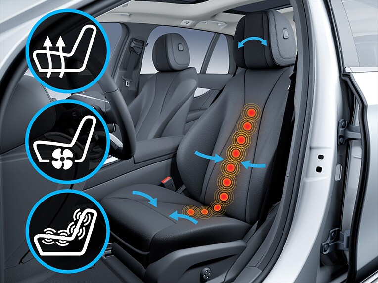 Pakiet aktywnych foteli wielokonturowych Plus | Elektryczna Klasa G | Mercedes-Benz