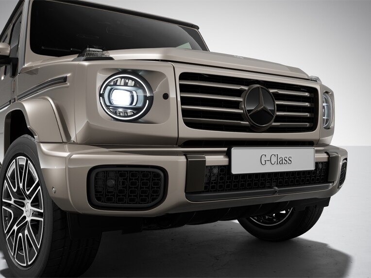 Całkowicie elektryczna Klasa G marki Mercedes-Benz z pakietem MANUFAKTUR Dark Chrome.