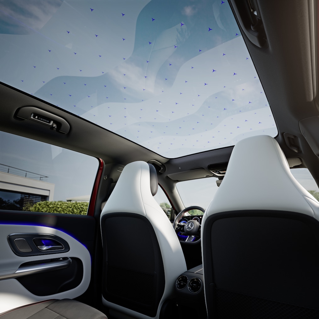 Dach panoramiczny SKY CONTROL modelu GLB marki Mercedes-Benz.