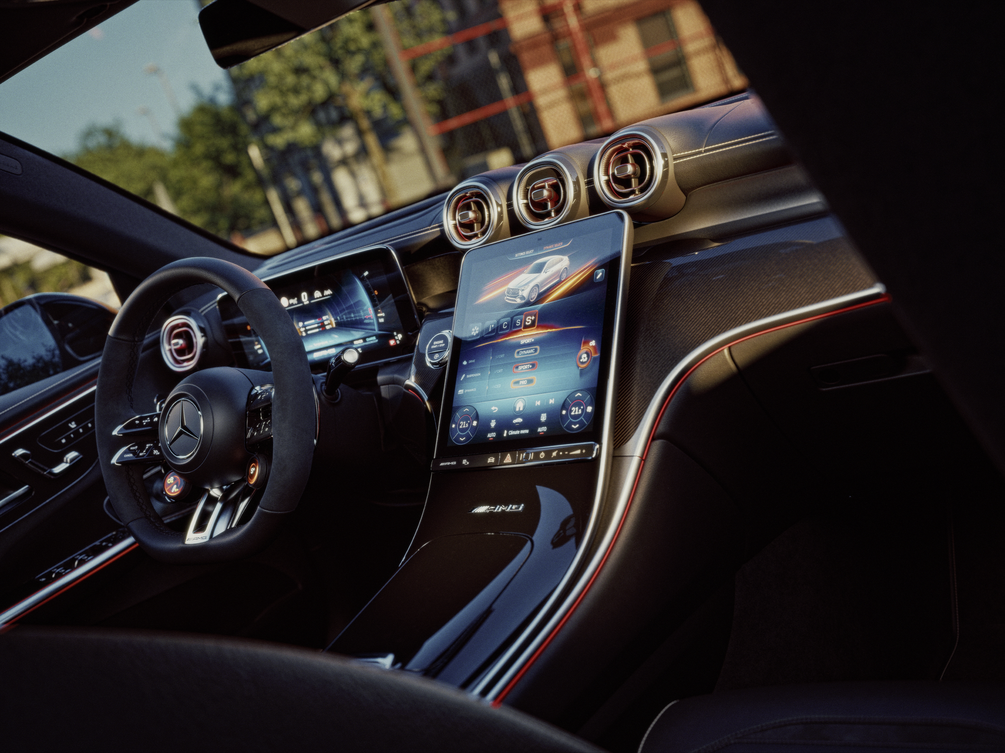 Wnętrze | GLC | Mercedes-AMG Wnętrze nowego Mercedes-AMG GLC Coupé.