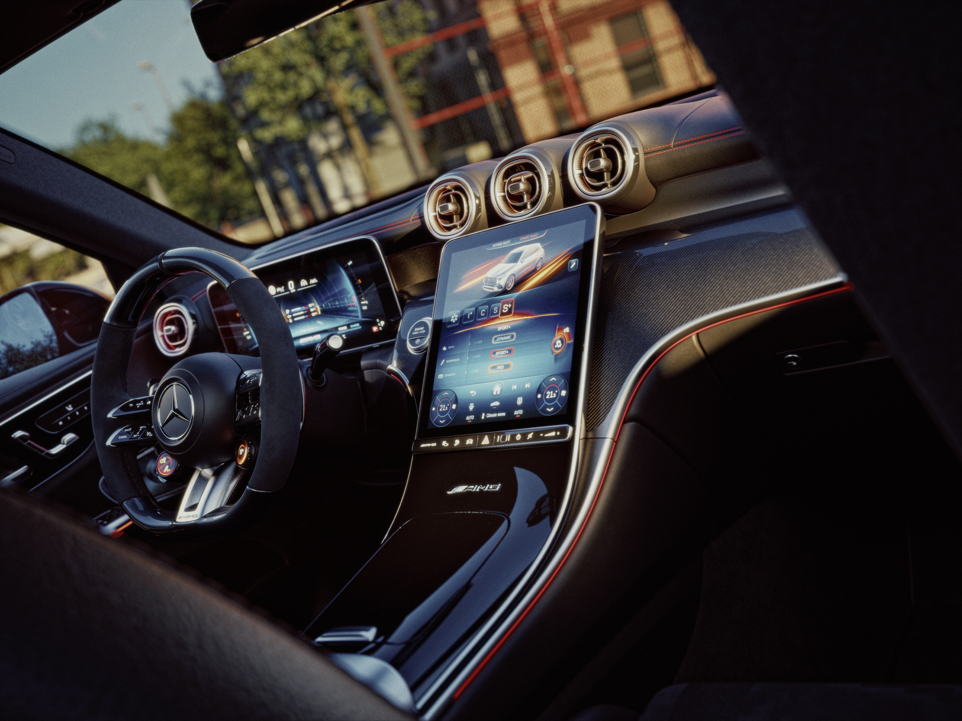 Wnętrze | GLC | Mercedes-AMG Wnętrze nowego Mercedes-AMG GLC SUV.