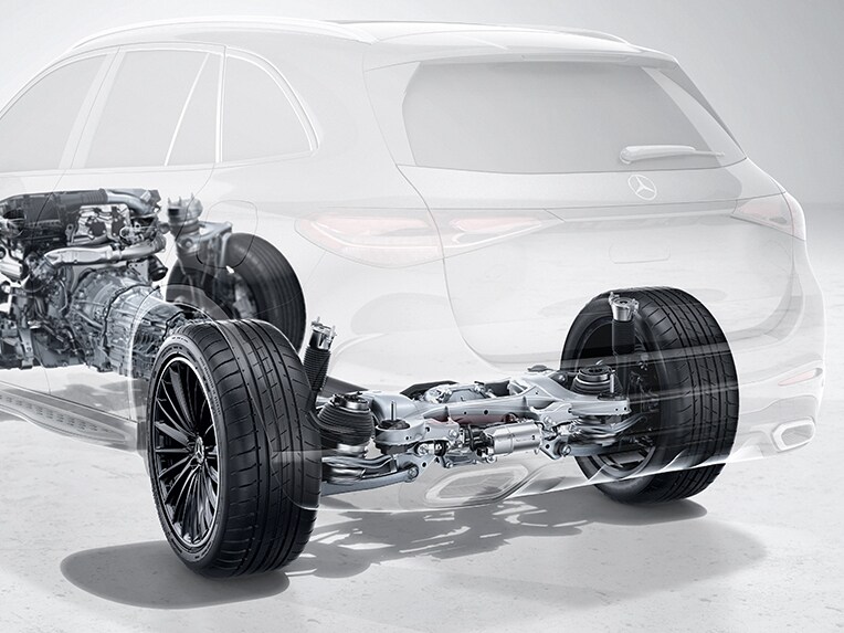 Techniczna prezentacja AIRMATIC w nowym SUV-ie GLC od Mercedes-Benz.