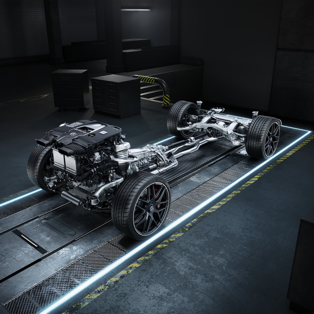 Inny dynamiczny widok pojazdu Mercedes-AMG GLE Coupé.