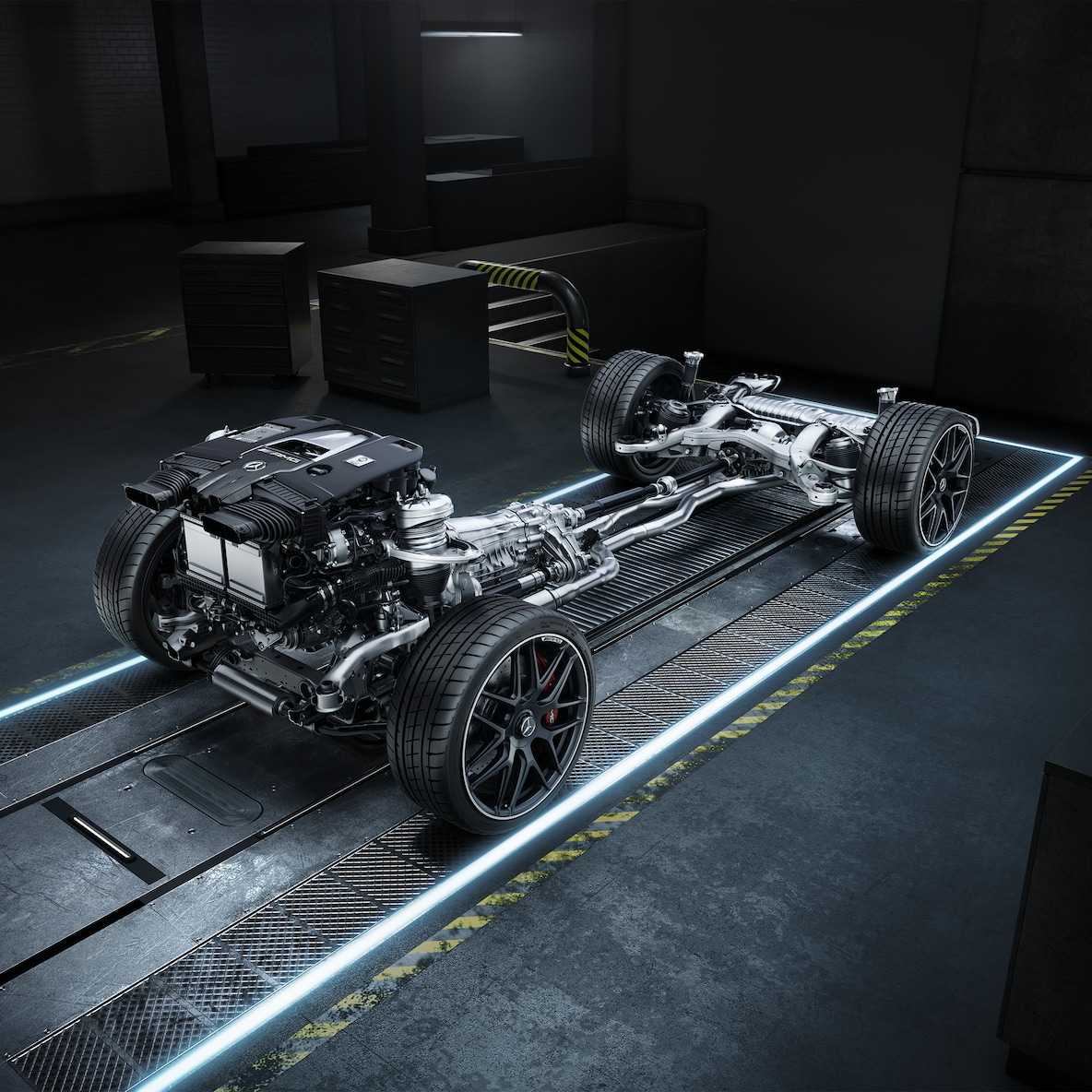 Inny dynamiczny widok pojazdu Mercedes-AMG GLE Coupé.