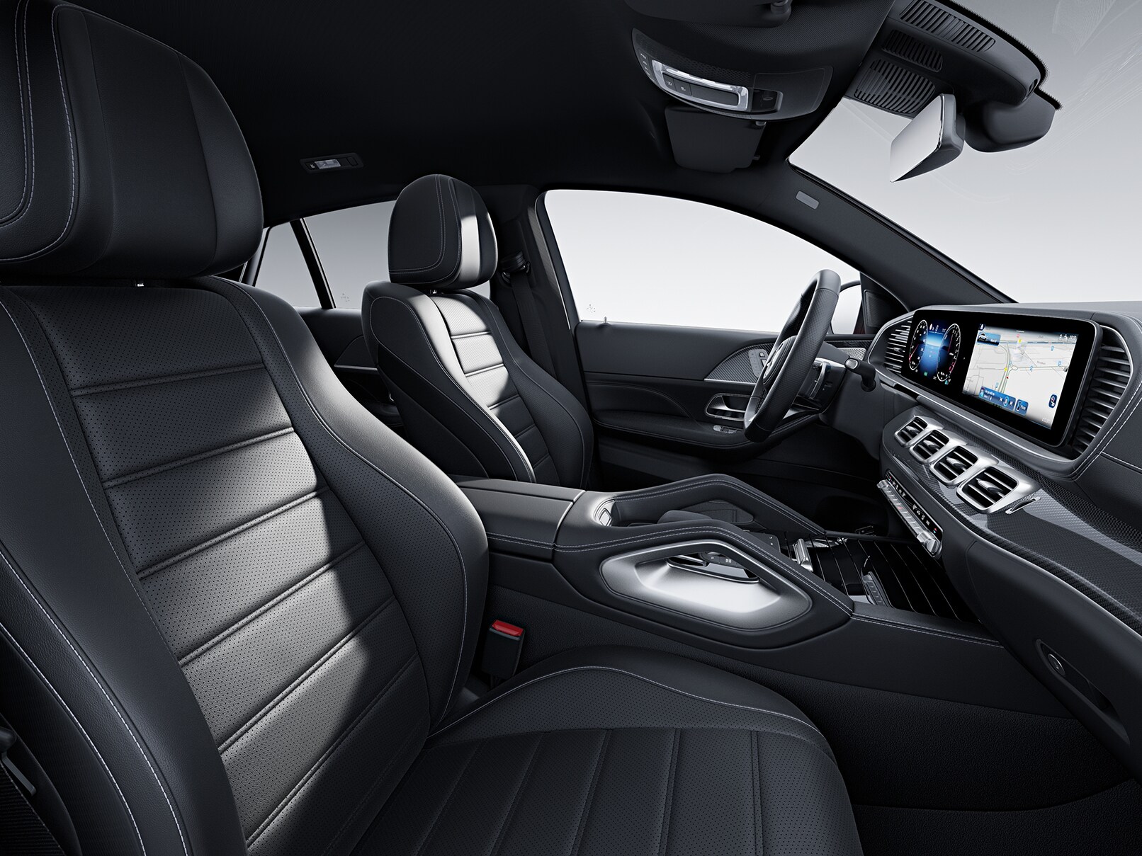 Wnętrze nowego Mercedesa-Benz GLE Coupé z Linia AMG.