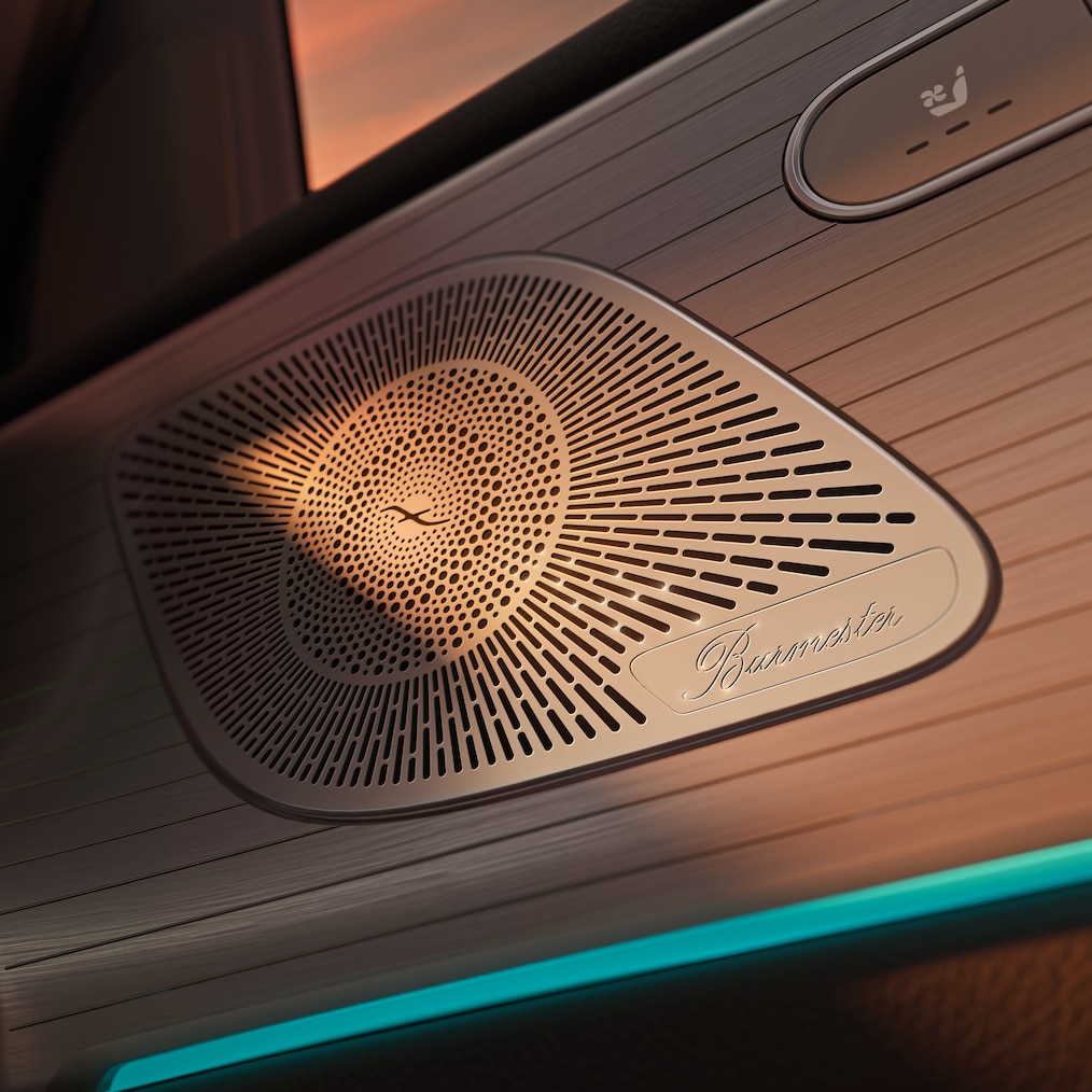 Opcjonalne nagłośnienie przestrzenne Burmester® 3D w Mercedes-Benz GLE Coupé.