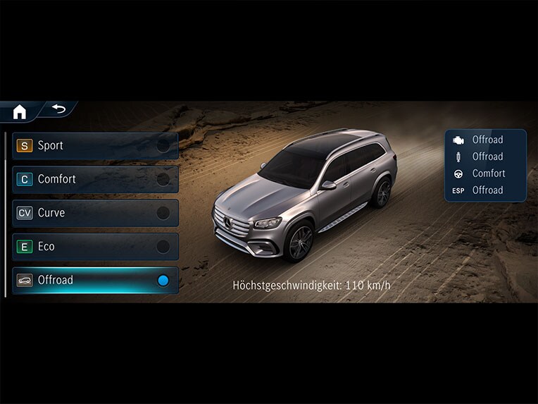 DYNAMIC SELECT w nowym modelu GLS od Mercedes-Benz.