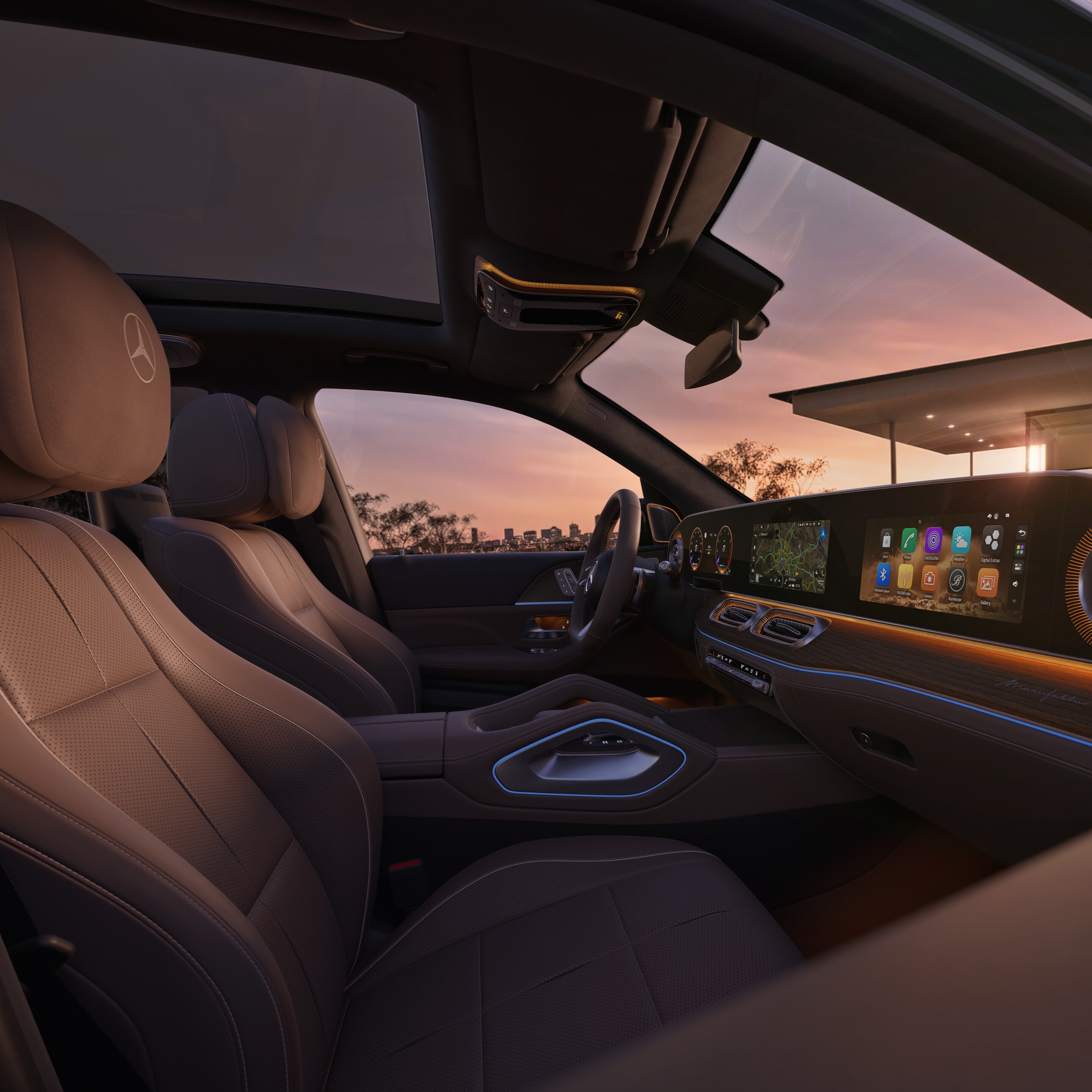 Asystent rozpoznawania znaków drogowych nowego modelu GLS marki Mercedes-Benz.