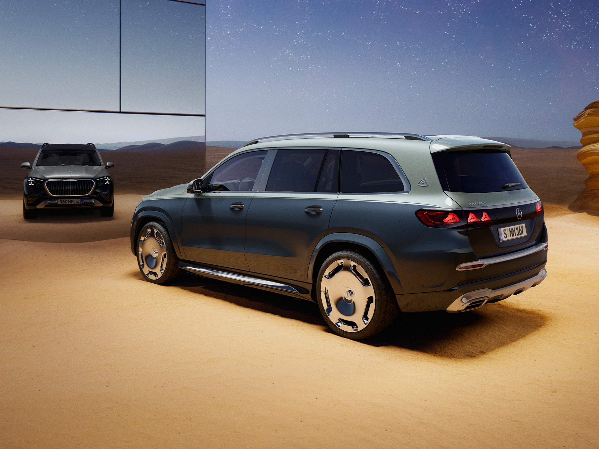 GLS SUV | Marka | Mercedes-Maybach Mercedes-Maybach GLS SUV w widoku z góry.