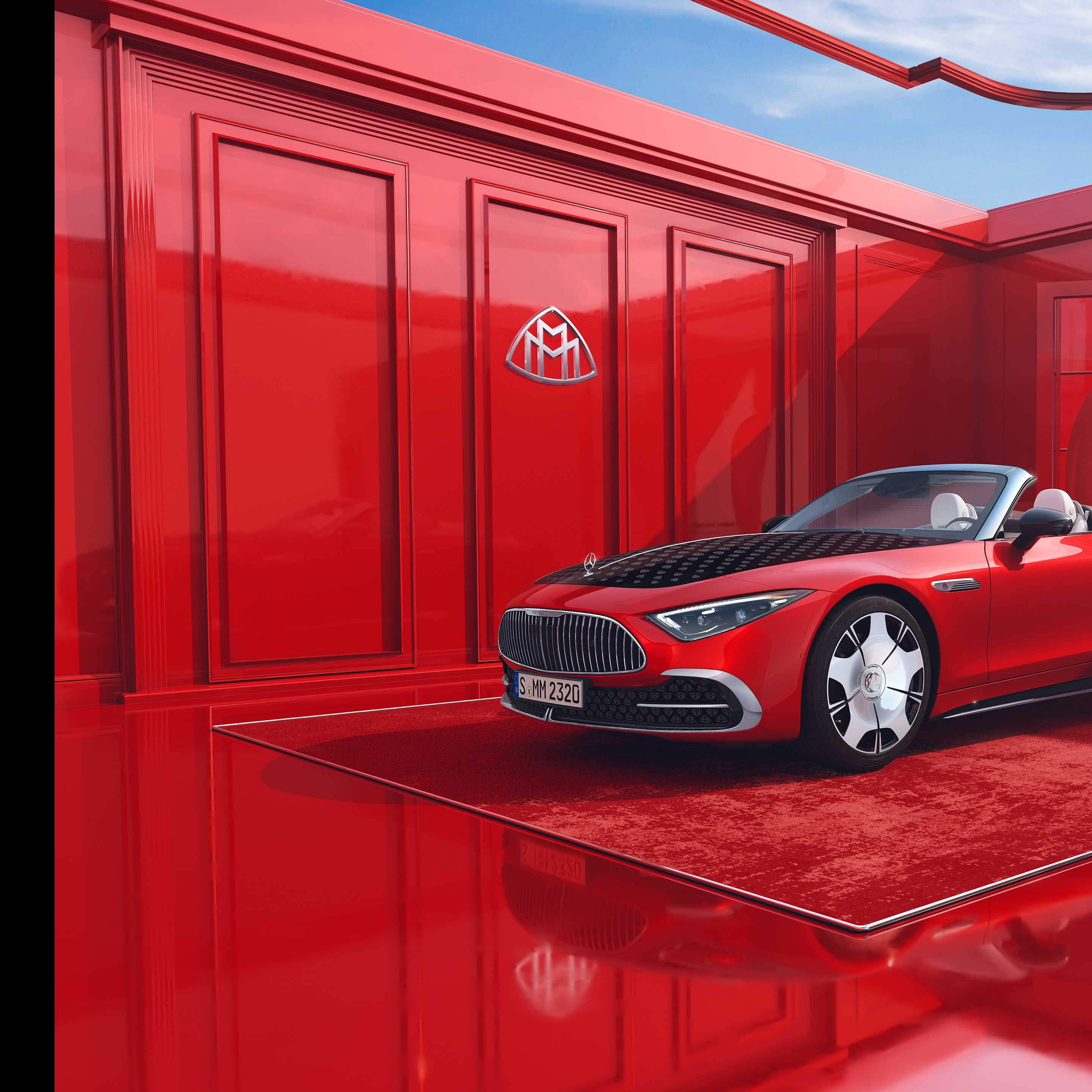 Widok z boku Mercedes-Maybach SL 680.