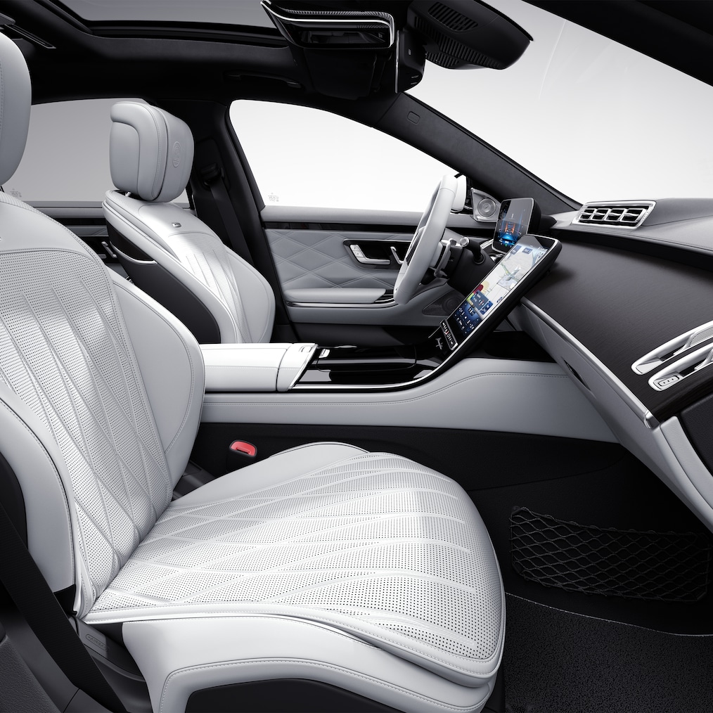 Widok boczny Mercedes-AMG S 63 E PERFORMANCE (ekskluzywne lakiery MANUFAKTUR).