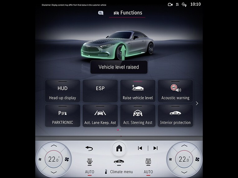 System podnoszenia przedniej osi w Mercedes-Maybach SL 680.
