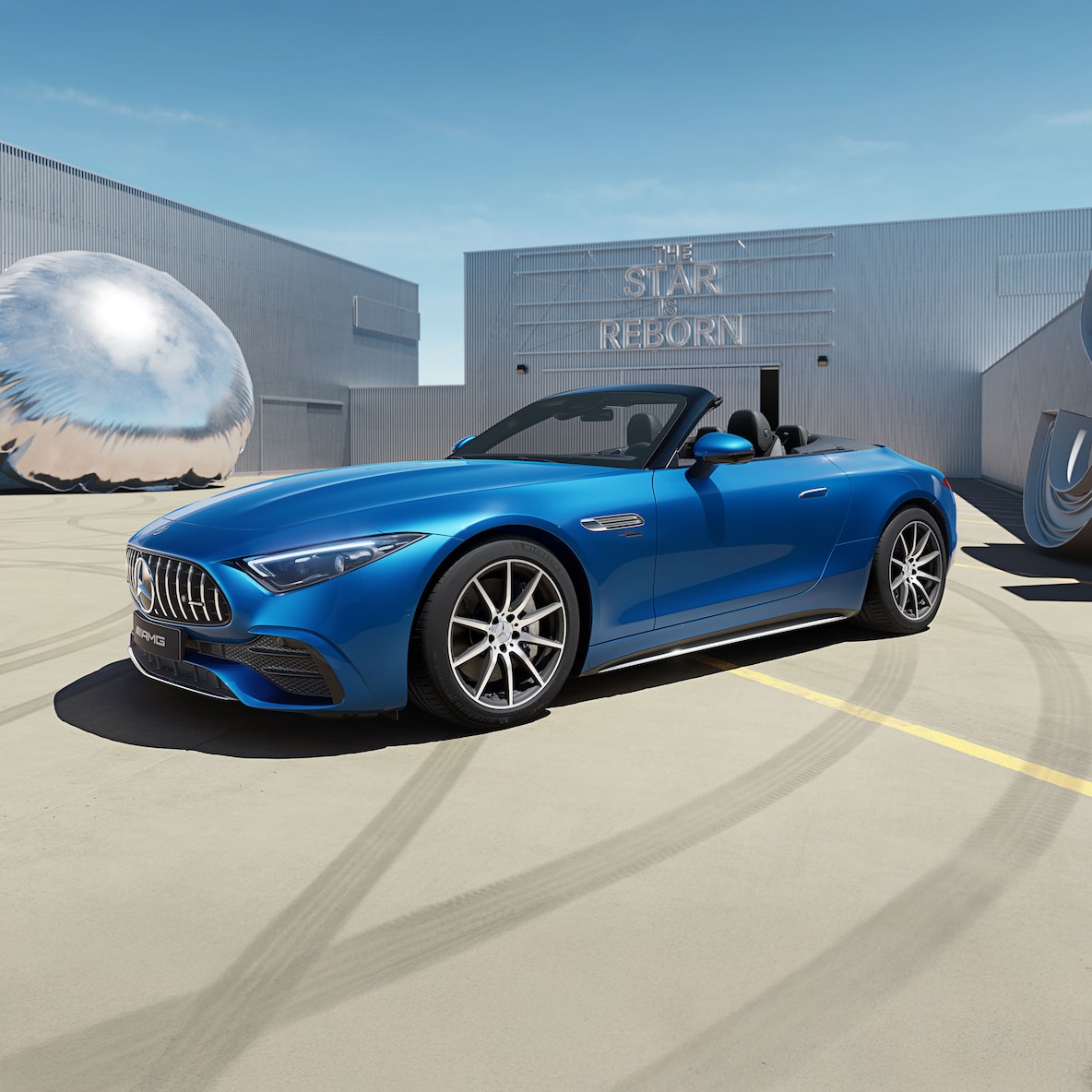 Nadwozie Mercedes-AMG SL Roadster w&nbsp;widoku bocznym.