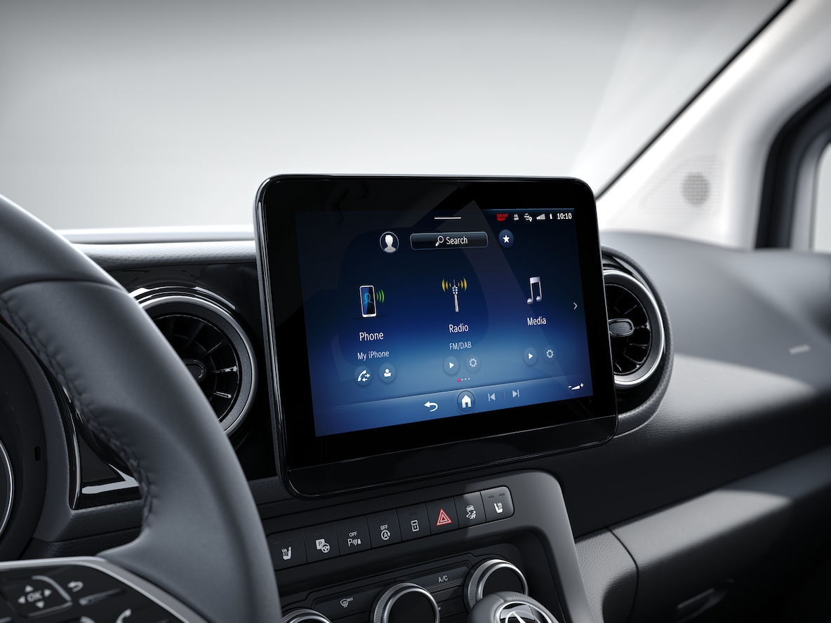 Menu główne systemu multimedialnego MBUX Klasy T.