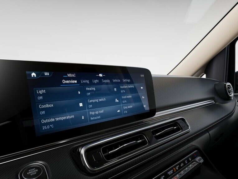 Dzięki Mercedes-Benz Advanced Control (MBAC) Klasa V Marco Polo zmienia się w mobilny smart home.