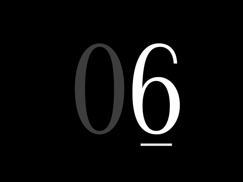 Duża liczba „06”.
