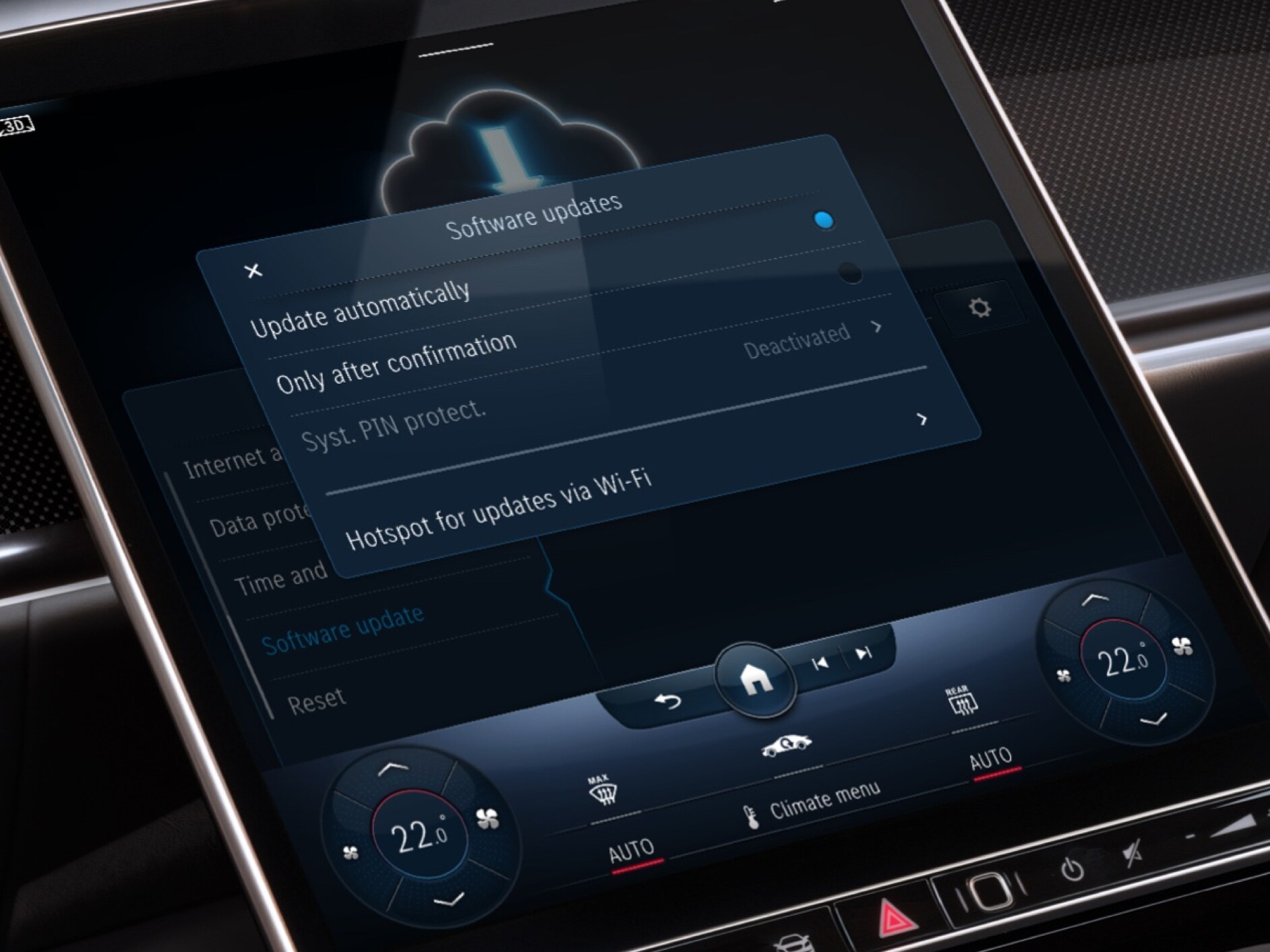 W systemie multimedialnym na wyświetlaczu MBUX mapy nawigacyjne aktualizują się same dzięki cyfrowemu dodatkowi Aktualizacją map online.