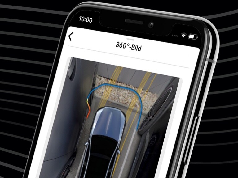 Aplikacja Mercedes-Benz na ekranie smartfona.