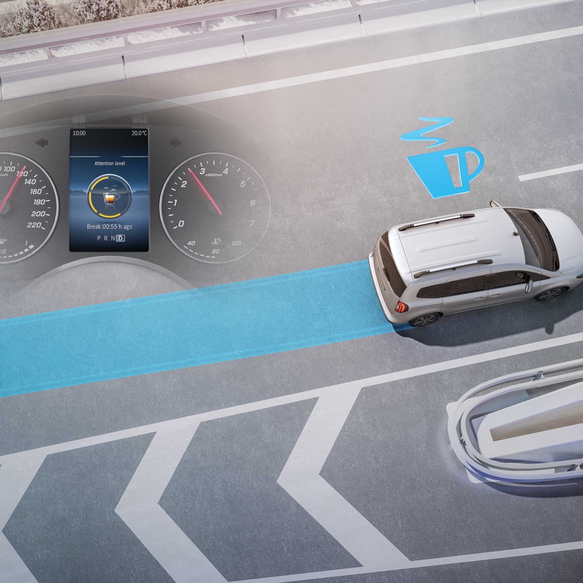 Asystent uwagi ATTENTION ASSIST | Citan Tourer | Mercedes-Benz Asystent uwagi ATTENTION ASSIST w modelu Mercedes-Benz Citan Tourer.