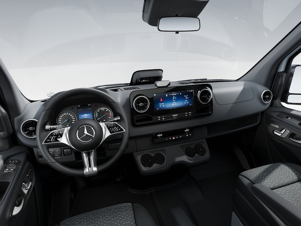 Kabina kierowcy modelu Mercedes-Benz eSprinter Podwozie do zabudowy.