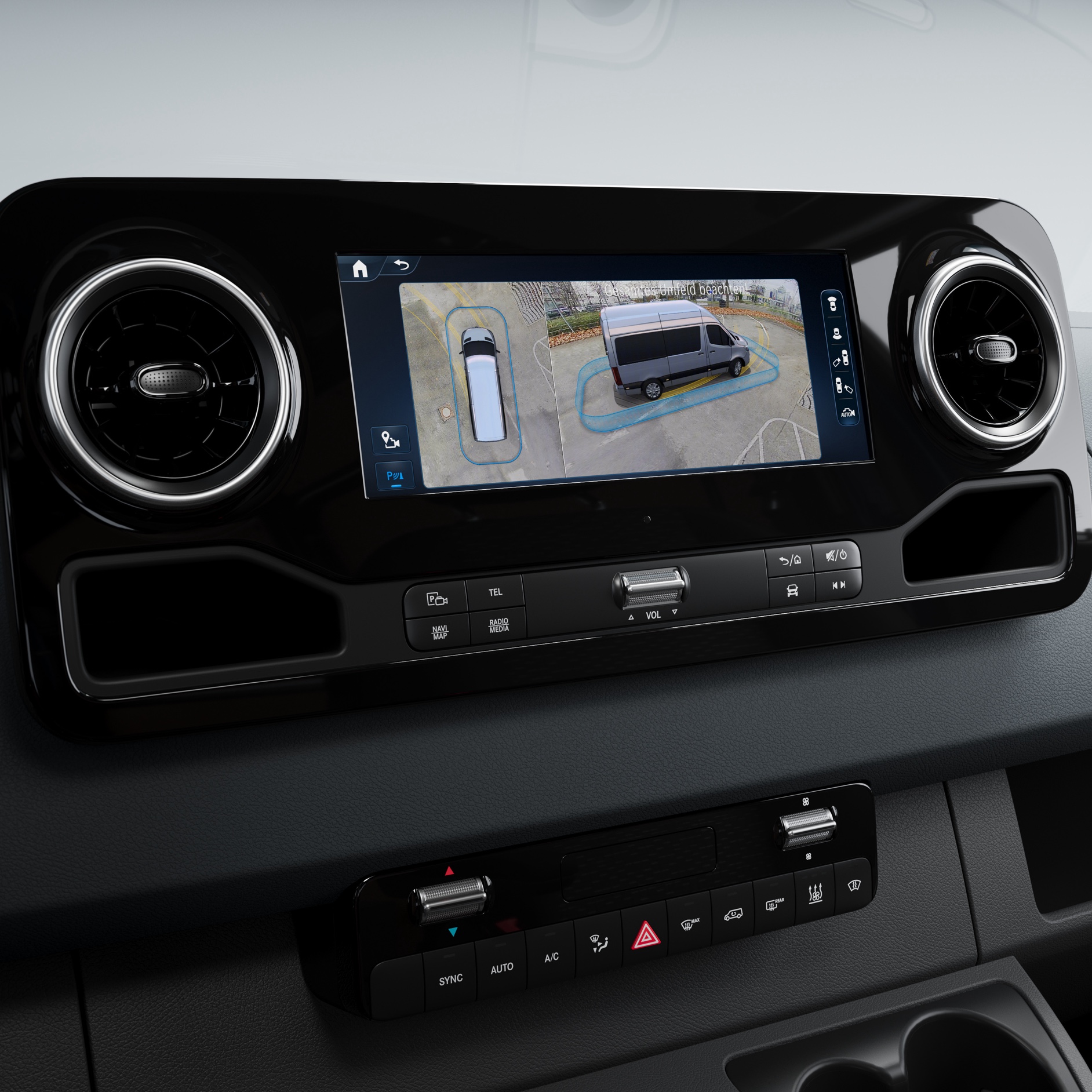 Cechy pojazdu | Sprinter | Mercedes-Benz Widok 360° w Pakiecie Parkowania dla Mercedes-Benz Sprinter.