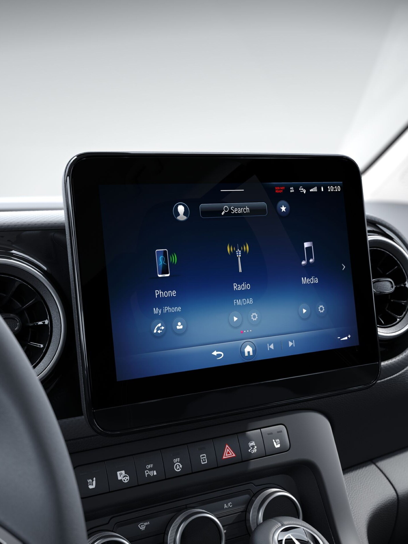 System multimedialny MBUX dla vanów Mercedes-Benz.