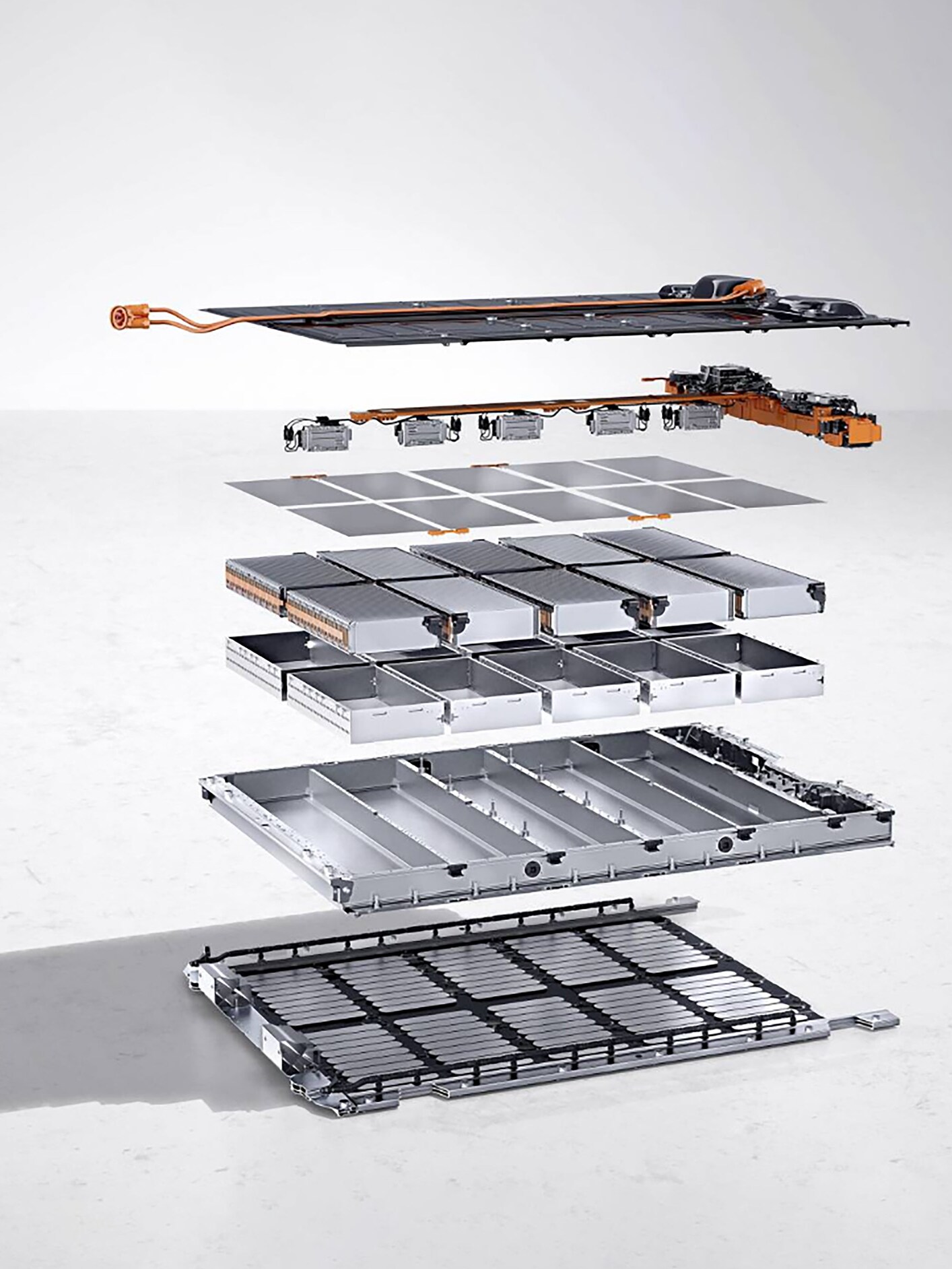 Ilustracja warstw akumulatora będących obrazem serwisu elektrycznego