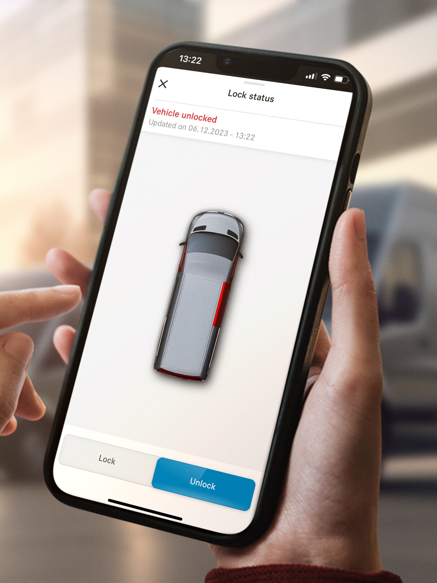 Funkcja Zdalnego sterowania zamkami na smartfonie.