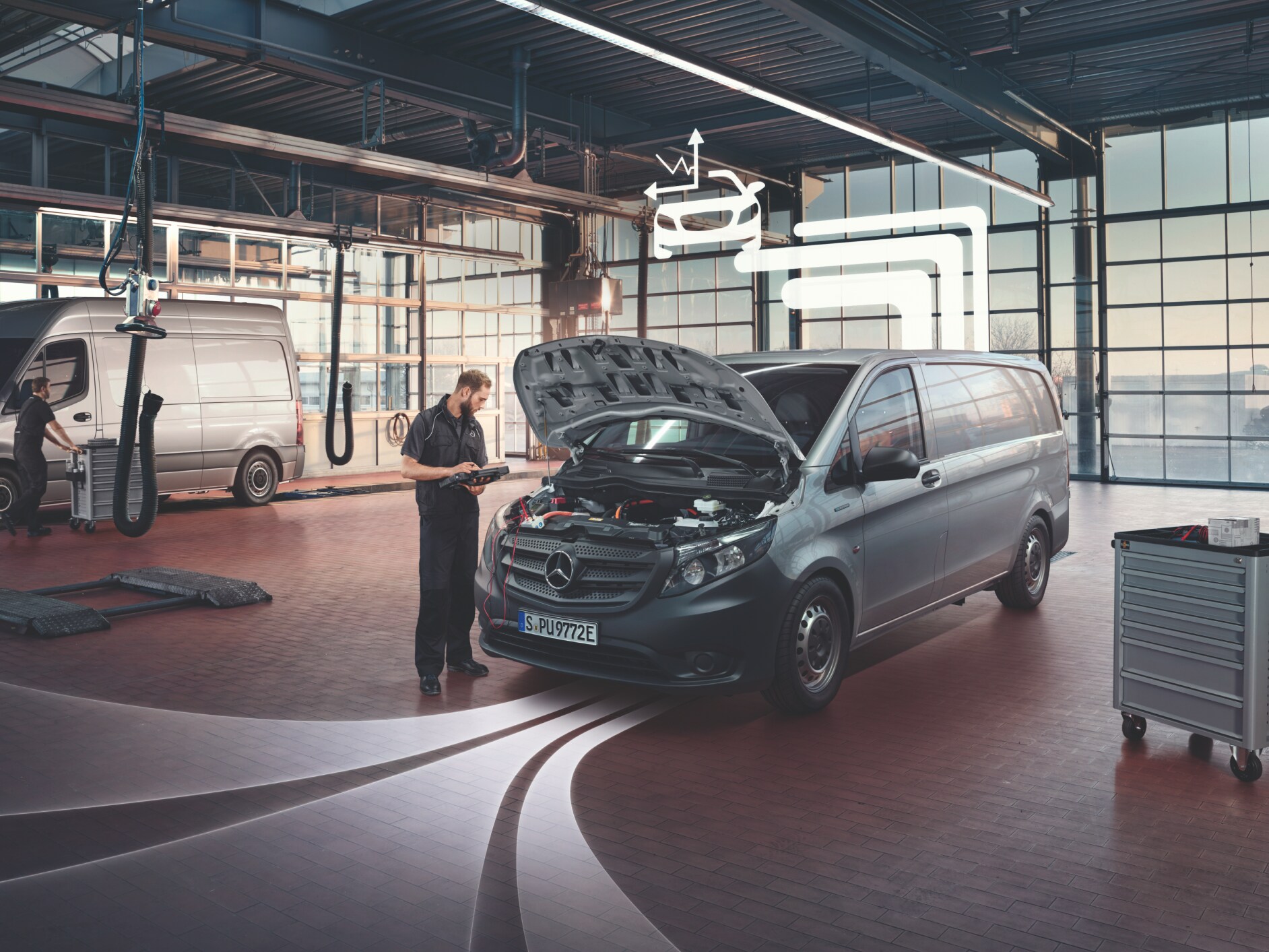 Cyfrowy Dodatek Zdalna diagnoza pojazdu od Mercedes-Benz.