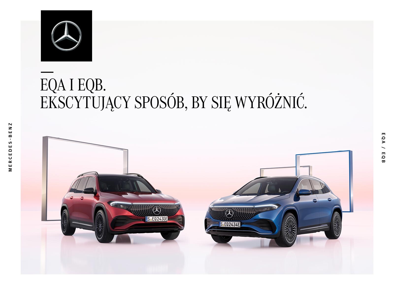 Okładka katalogu z akcesoriami dla EQA i EQB Mercedes-Benz.