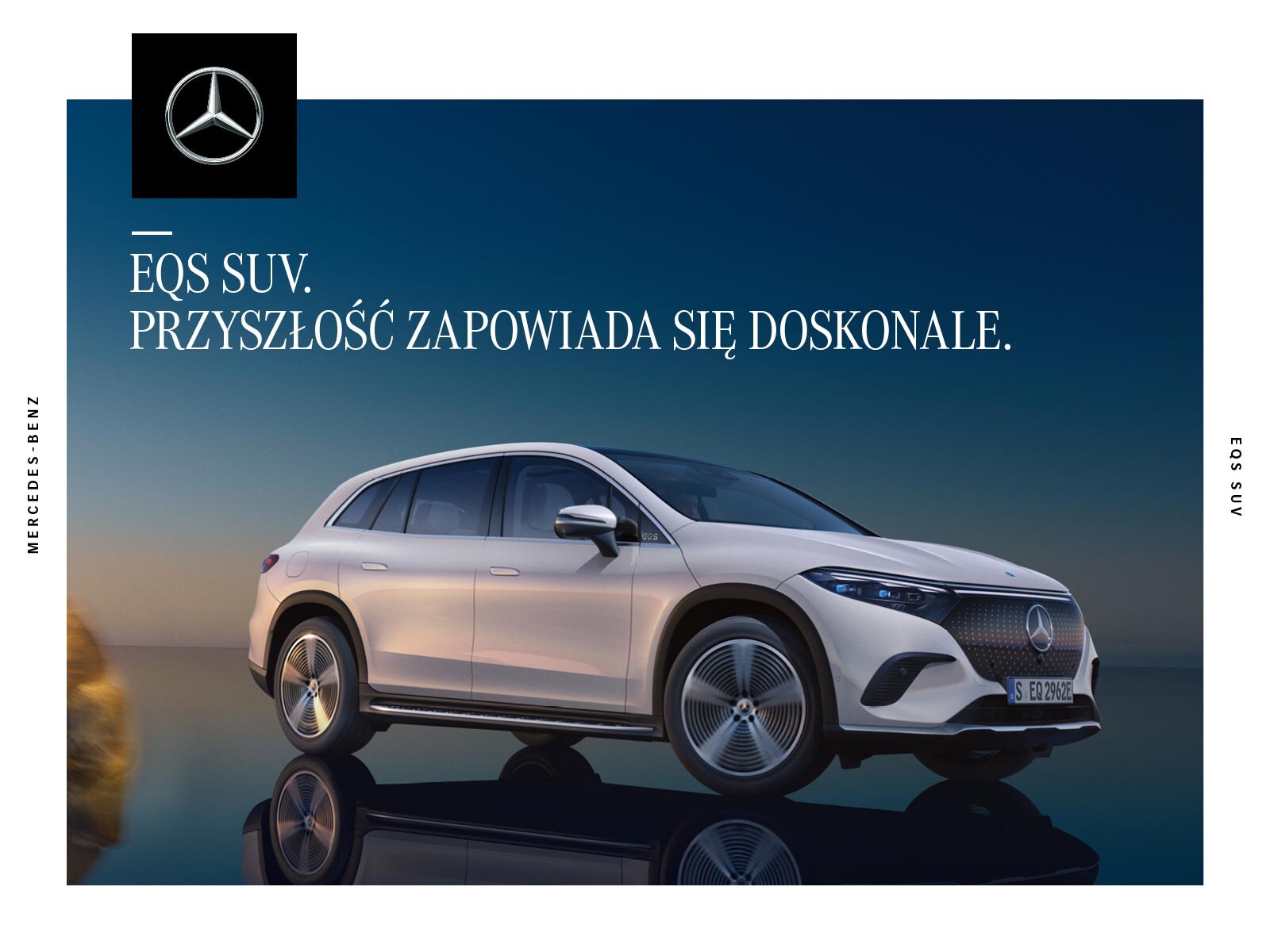 Okładka katalogu z akcesoriami dla EQS SUV Mercedes-Benz.