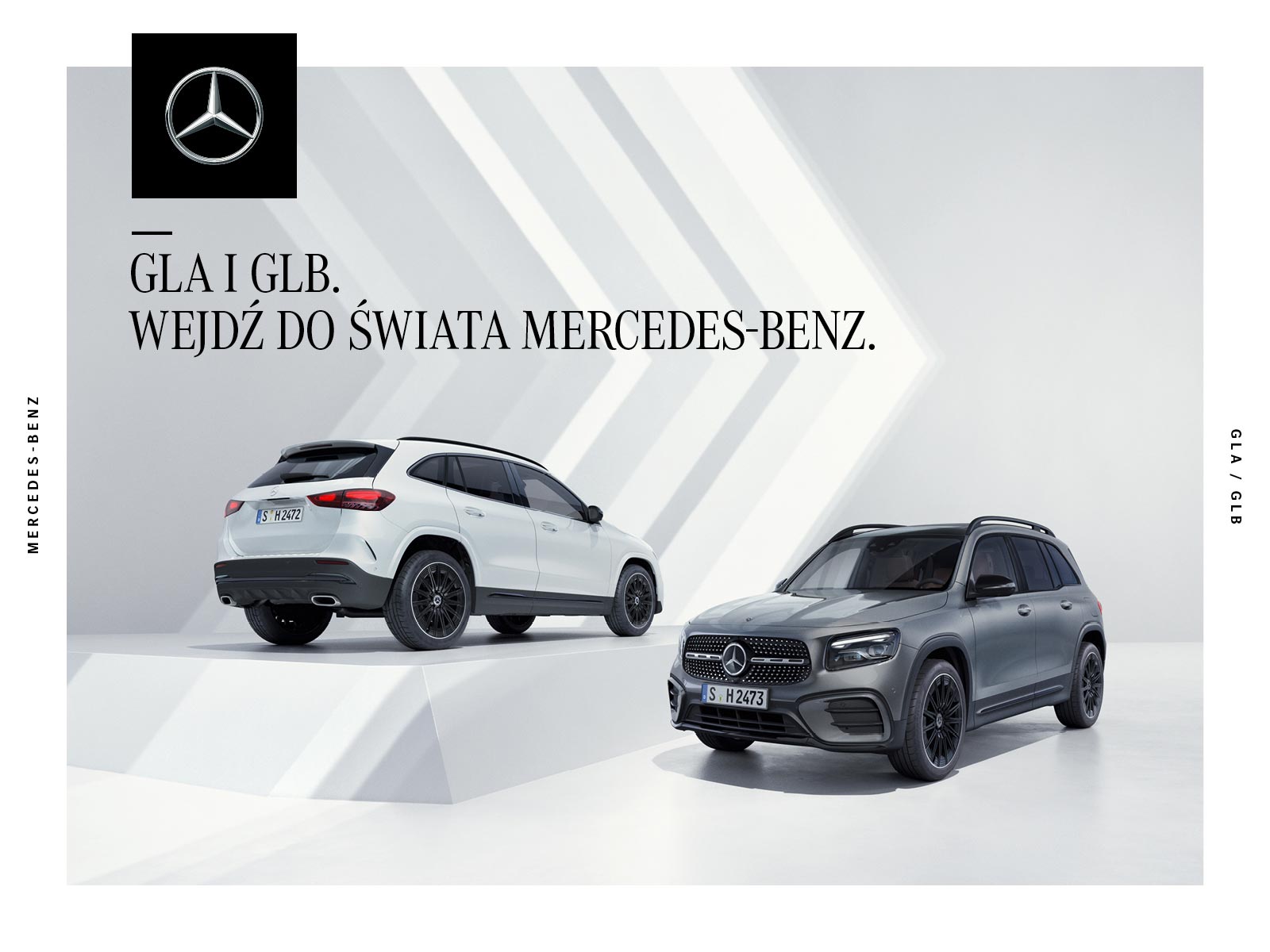 Katalog GLA i GLB Mercedes-Benz Okładka katalogu z akcesoriami dla GLA i GLB Mercedes-Benz.
