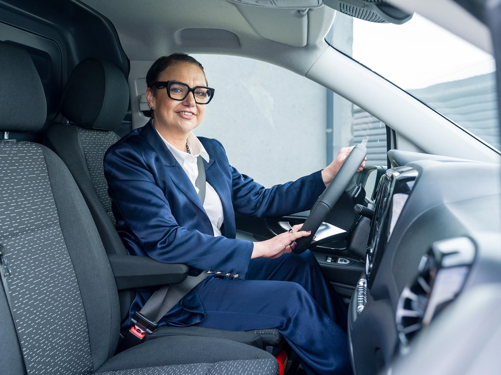 eVito w firmie Optimast Ewa Marszałek, właścicielka rodzinnej firmy Optimast w Mercedes-Benz eVito Furgon.